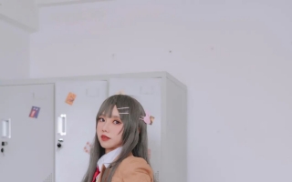 cos：樱岛麻衣学姐cos正片@果咩酱，想接受什么惩罚